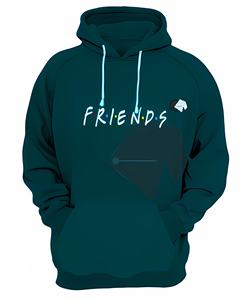 Sudadera con capucha estampada al por mayor para hombre, jersey de lana con diseño de amigos y sublimación de logotipo personalizado - Product Image 1