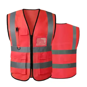 Yüksek görünürlük dayanıklı malzeme güvenlik yeleği özel Logo koruyucu iş kıyafeti güvenlik yeleği