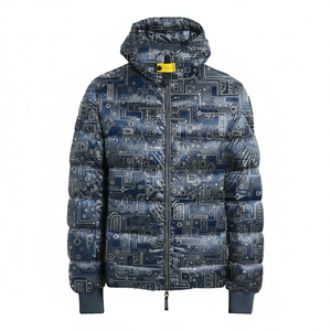 Veste d'hiver rembourrée pour hommes col montant fermeture éclair manteau rembourré en duvet Streetwear pour hommes vestes d'extérieur légères rembourrées en duvet - Product Image 6