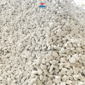CREAM WHITE TUMBLED PEBBLE <b>STONES</b> FROM VIETNAM NATURAL & POLISHED FOR LUXURY VILLA DESIGN - Product Image 1