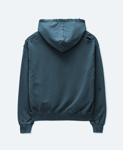 Sudadera con capucha desgastada de alta calidad para hombre, tela suave, ropa informal/para exteriores, Sudadera de punto estampada de algodón 100% ecológica, lavado personalizado - Product Image 4
