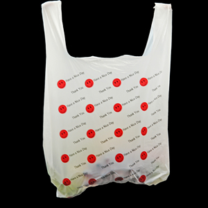 Fabricación de Vietnam 100% Camiseta reciclable Haplast Reutilizable Gusset Bolsa de compras de plástico Logotipo personalizado Termosellado Gracias - Product Image 6