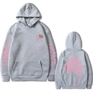 <b>Pink</b> Print <b>Hoodie</b> <b>Men's</b> Fashion Casual Sweatshirt Male Hip Hop Oversized Streetwear - Product Image 3