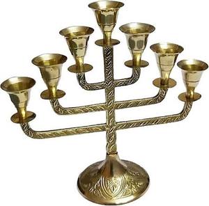 Wholesale Gold Finish Menorah <b>Candle</b> Stand Customizable Home Decorative Christmas and Easter Holiday Decoration - Product Image 1