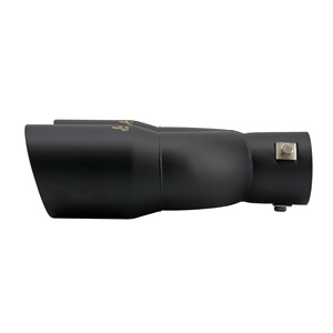 Terminal rond id 63mm double incliné décalé en acier inoxydable noir - Product Image 4