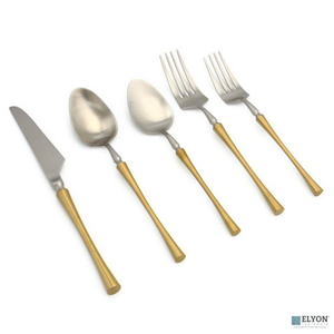 Ensemble de couverts en métal de qualité supérieure au design élégant, ensemble de 5 pièces, articles ménagers et de cuisine pour les occasions, pour l'exportation, en acier inoxydable - Product Image 4