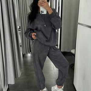 Vêtements de sport surdimensionnés de haute qualité, lavés à l'acide, vintage, avec logo personnalisé, vente en gros OEM ODM - Product Image 1