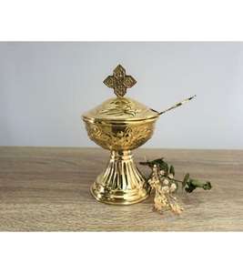 Top-rated Brass Incense <b>burner</b> with Unique Artistic Design for Mindfulness and Relaxation Golden Polished Finished at Cheap Rate - Product Image 6