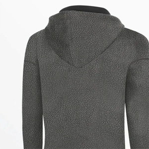 Sudadera con capucha recortada de Sherpa para mujer de alta calidad, sudadera cálida y acogedora de lana de felpa para senderismo de invierno y ropa informal - Product Image 6