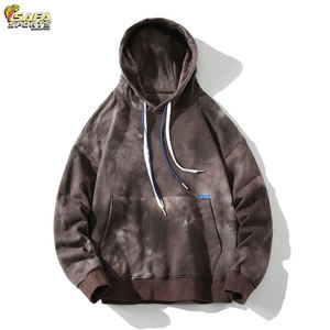 Sweat à capuche anti-rétrécissement de haute qualité pour hommes, lavage à l'acide, impression bouffante personnalisée, sweats brodés en détresse pour l'hiver - Product Image 5