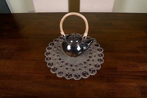 Hot Selling Luxury Handmade Glass Beads Placemat Table <b>Cup</b> <b>Mat</b> for Wedding Christmas & New Year Wedding & Celebration Accessory - Product Image 6