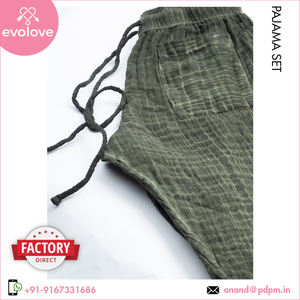 ชุดนอนสตรี2ชิ้นผ้าคอตตอน100% 2ชิ้นเสื้อเจอร์ซีย์สำหรับใส่ในฤดูร้อนเซ็กซี่ใส่อยู่บ้าน - Product Image 3