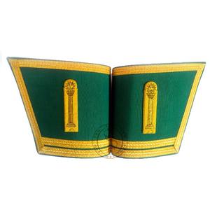 Masonic Regalia Lodge Gauntlet Cuffs Liso con flecos plateados Craft Officer Cuff con logotipo personalizado Puños masónicos de tamaño personalizado - Product Image 3