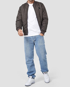 Chaqueta Bomber de Béisbol de Moda para Hombre, Estilo Universitario, Ajustada, Impermeable, con Mangas de Cuero Personalizadas al por Mayor OEM - Product Image 6