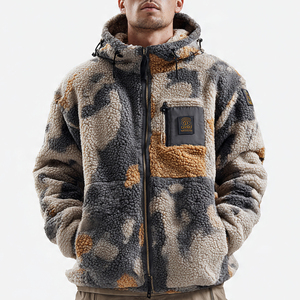 Veste en polaire sherpa à sublimation OEM, veste en polaire polaire pour homme, veste en polaire polaire imprimée pour homme, veste en polaire polaire à sublimation - Product Image 1