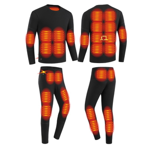 Ensemble 2 pièces thermique chauffant et respirant pour homme, <span class=keywords><strong>sous</strong></span>-vêtements chauffants à 28 zones (haut et bas), rechargeable, pour l'hiver - Product Image 2