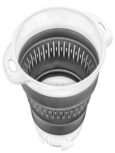 กระชอนผ้าพับได้ รีไซเคิลได้ ผลิตด้วยกระบวนการฉีดขึ้นรูป ทันสมัย สำหรับครัว ใช้กรองผลไม้ ผัก พาสต้า ความจุ 3-6 ลิตร พับเก็บได้ - Product Image 4