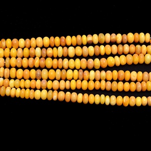 Opale jaune naturelle lisse perles de rondelle perles de pierres précieuses en vrac pour la fabrication de bijoux en gros perles de gemme fournisseur inde - Product Image 6