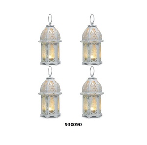 Handcrafted Silver Stainless Steel & Clear Tempered Glass <b>Hurricane</b> Candle Holder for Home Decoration Item Set of 4 Pcs - Product Image 3