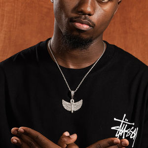 Hip Hop Necklace 925 <b>Sterling</b> <b>Silver</b> Plated with 14k18k Gold Rose Gold VVS Moissanite Wing Design Trendy <b>Women</b> Man Necklaces - Product Image 3