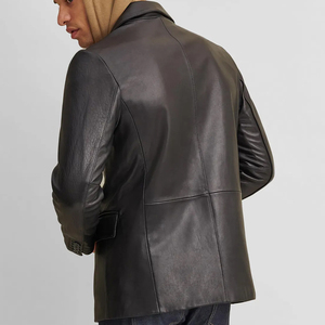 Blouson de moto en cuir de vache américain pour homme, personnalisable, imperméable, respirant, fermeture éclair sur le devant, style streetwear haut de gamme - Product Image 4