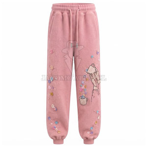 Factory Made High GSM Fleece Distressed Embroidery <b>Tracksuit</b> With Custom Zip Detailed <b>Stitch</b> Work Casual Collection - Product Image 4