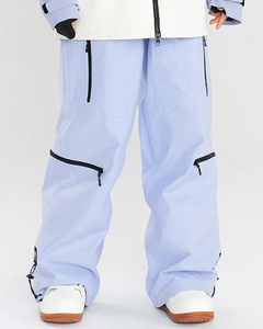 Pantalones de esquí holgados para hombre con logotipo 2025, pantalones de Snowboard transpirables impermeables, ropa de nieve de invierno con bolsillos impermeables con cremallera - Product Image 6