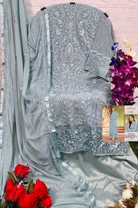 Salwar Kameez-Bordado de Goergette para mujer, con diseño Dupatta Evergreen, fabricante y proveedor al por mayor - Product Image 4