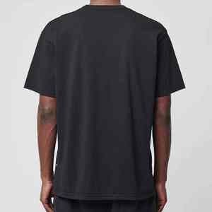 Camiseta de Manga Corta para Hombre, de Algodón y Elastano, con Estampado en Lienzo, Cuello Ajustado con Ribete, Lavada, al por Mayor - Product Image 2