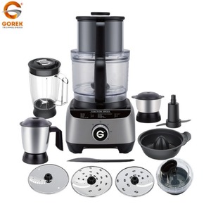 เครื่องเตรียมอาหารไฟฟ้า 1300 วัตต์ เครื่องปั่นน้ำผลไม้ เครื่องบด พร้อมโถสแตนเลส 3 ใบ ดีไซน์กะทัดรัด ใช้ในครัวเรือน ควบคุมด้วยมอเตอร์และแอป - Product Image 2