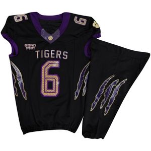 Uniforme réversible de football américain en sergé, uniformes de football américain brodés en sergé sur mesure - Product Image 3