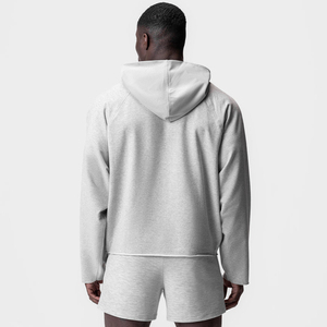 Pullover Heather Grey Sudadera con capucha Casual Algodón Mezclado Sin cordón Manga raglán Sudadera con capucha francesa - Product Image 2