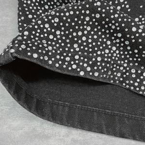 Shorts Bermuda Homme Taille Haute à Paillettes Style Urbain en Toile de Coton avec Boutons et Motif à Pois - Product Image 5