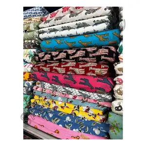 Indian Manufacturer Variety Of Clothing Cotton Animal Print Kids Fabric Kinds Clothing Fabric India 100% Cotton Animal Printed