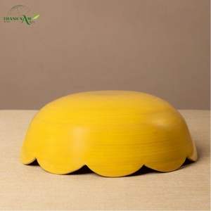 Bol en bambou filé à motif floral, qualité supérieure, naturel, écologique, non toxique, design champêtre, vaisselle pour les fêtes - Product Image 4