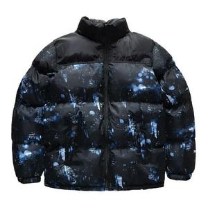 Haute qualité hommes col rabattu doudoune Street Wear Sublimation imprimé couleur bloc vêtements d'extérieur manteaux pour l'hiver - Product Image 1