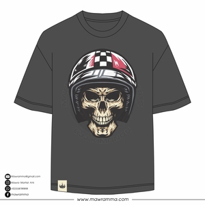 เสื้อยืดแขนสั้นผู้ชายสีเทาเข้มทรงปกติ ผ้าเจอร์ซีย์คอตตอน 100% พิมพ์ลาย คอกลม สไตล์ลำลอง มีโลโก้ด้านหลัง (OEM) - Product Image 5