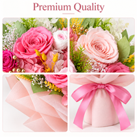 Bouquet de roses éternelles en gros avec ours en peluche, cadeau floral durable pour la Saint-Valentin, approvisionnement en vrac personnalisé