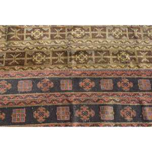 Alfombra de algas marinas marrón y naranja Vintage, 3,1x7,1 pies, área grande turca clásica, retales abstractos para pasillo, alfombra para habitación - Product Image 5