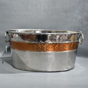 Refroidisseur de vin élégant en acier inoxydable de comptoir seau à glace durable et personnalisable pour restaurants et événements - Product Image 3