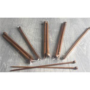 Ensemble de 18 paires d'aiguilles à tricoter en bois carbonisé, crochets et aiguilles à pointe unique pour le bricolage, outils de tissage professionnels - Product Image 2