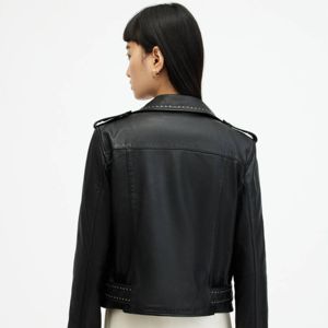 Vestes en cuir pour femmes motard mode pour femmes vestes en cuir véritable personnalisées de meilleure qualité motard - Product Image 4