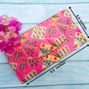 Bolsos de Seda Patola de Diseño, Bolsos de Mano para Mujer, Bolsos de Noche para Mujer, Bolsos para Boda, Sobres, Bolsas de Regalo Shagun - Product Image 5