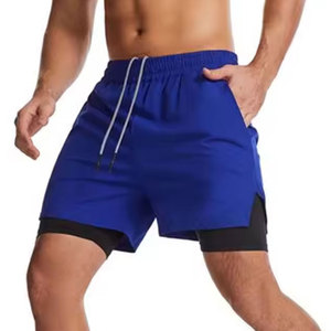 Pantalones Cortos Deportivos Casuales para Hombre, de Tela Elástica, Secado Rápido, Transpirables, Ligeros, con Cierre de Cordón, para Gimnasio, Entrenamiento y Deportes - Product Image 3