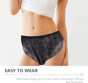 Sous-vêtements non tissés pour femmes, culotte taille moyenne à couverture complète, culotte douce et respirante - Product Image 4