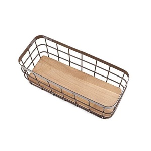 Cheap Fruit Basket Household Storage Pantry Wire Storage Iron Baskets <b>Black</b> Kitchen Metal Wire Baskets for Organizing - Product Image 3