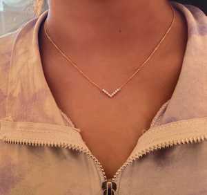 Pendentif rond en diamant taillé en brillant 0.20 TDW avec chaîne en or rose 18 carats plaqué or blanc non certifié CVD/HPHT bijoux en diamant - Product Image 5