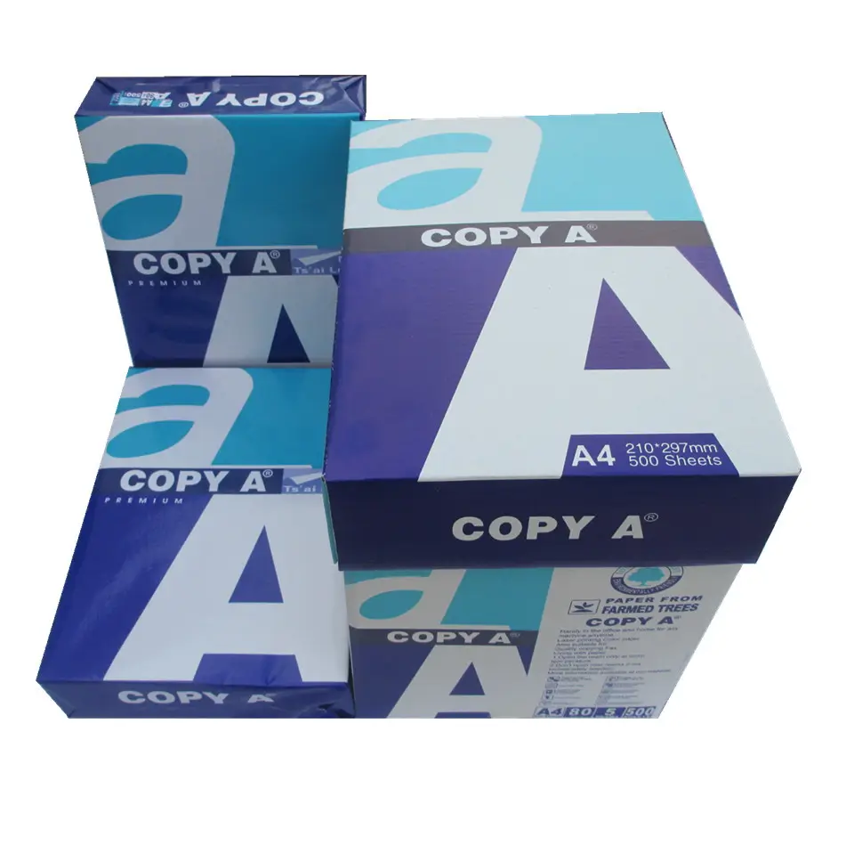 Hot Sale A A4 Size Copy Paper 70 Gsm 75Gsm 80 Gsm Pro Print A4 Paper 500 Sheets For Office