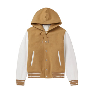 Vente en gros Veste universitaire unisexe OEM avec logo personnalisé pour votre marque Veste Letterman universitaire matelassée à capuche vierge personnalisée - Product Image 1