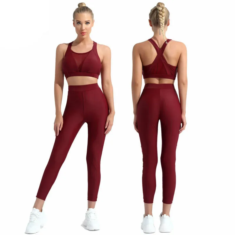 Good Quality 2023 Workout Suit Sports Bra Leggings Pants Fitness Women Custom Design Women Yoga Wears Set